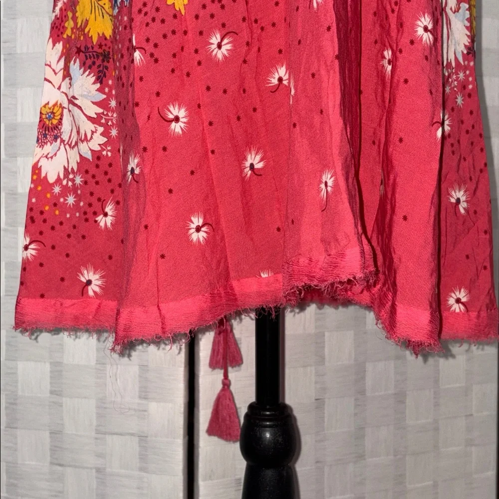 Like New- Free People Floral Sheer Mini Dress, size medium- final sale price - Picture 10 of 15